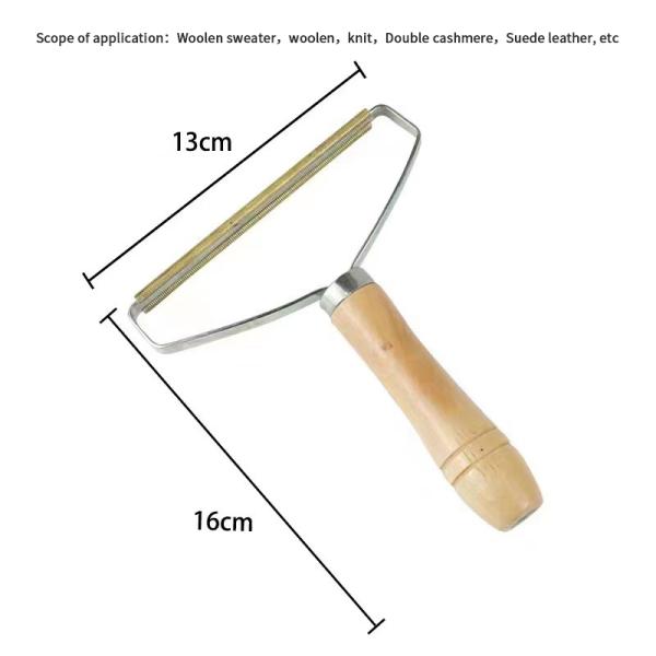 Eliminatorio de vello para mascotas Cepilla de mango de madera Productos de aseo de acero inoxidable Perro de limpieza Gato