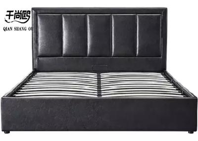 PU Bedroom King Size Cushion Bed Frame , Modern Leather Platform Bed