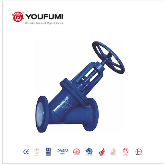 Handwheel Operated PFA Lined Globe Valve