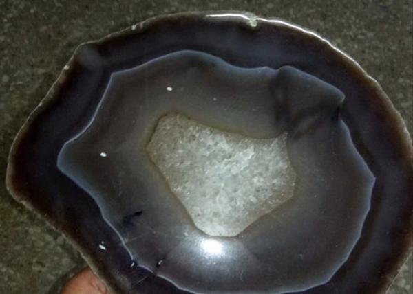 Polished Finished Large Agate Slices , Natural Agate Slices For Trays
