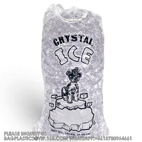 10 Lb. Plastic Drawstring Ice Bags 12 X 21 Inch Heavy-Duty Plastic Ice Bags With Plastic Drawstring (2mil Thickness)
