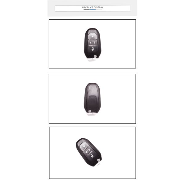 Smart Key Fob with 3buttons 433MHz 4A chip fit for Peugeot