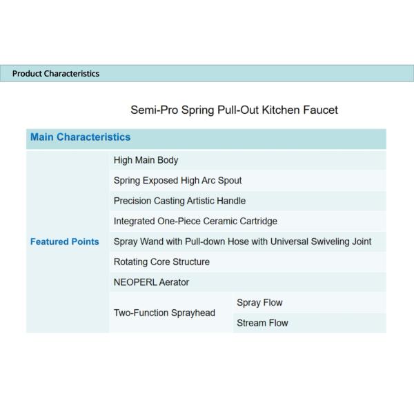 18/10 Faucet кухни нержавеющей стали гибких с Retractable вытягивает вниз шланг