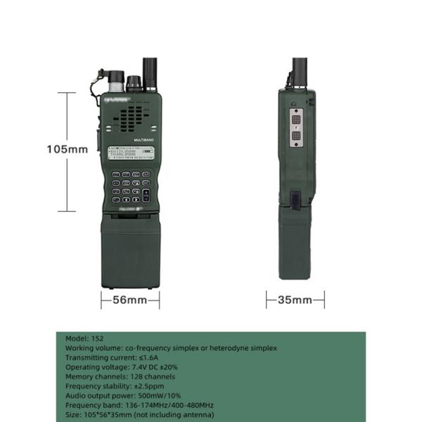 Wireless Intercom System Dynamic Microphone Dual Band FM Walkie Talkies