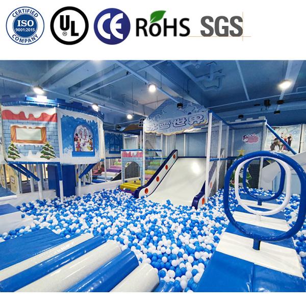 Custom Ice Castle Indoor Playground for Kids with Slide and Ball Pit