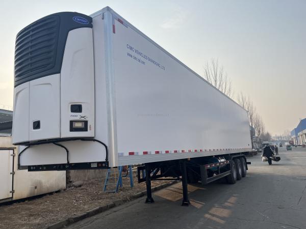 CIMC Van Refrigerated Cost 3 Axle Deck Fridge Prime Cargo Reefer Semi Trailer Refrigerated Semi Trailer Refrigerated Van Trailer