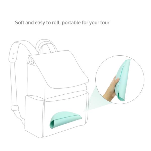 Easy Roll Up Wipe Clean Soft Toddler Waterproof Easily Clean Drool Feeding Tool Bibs for Feeding with Food Catcher Pocket