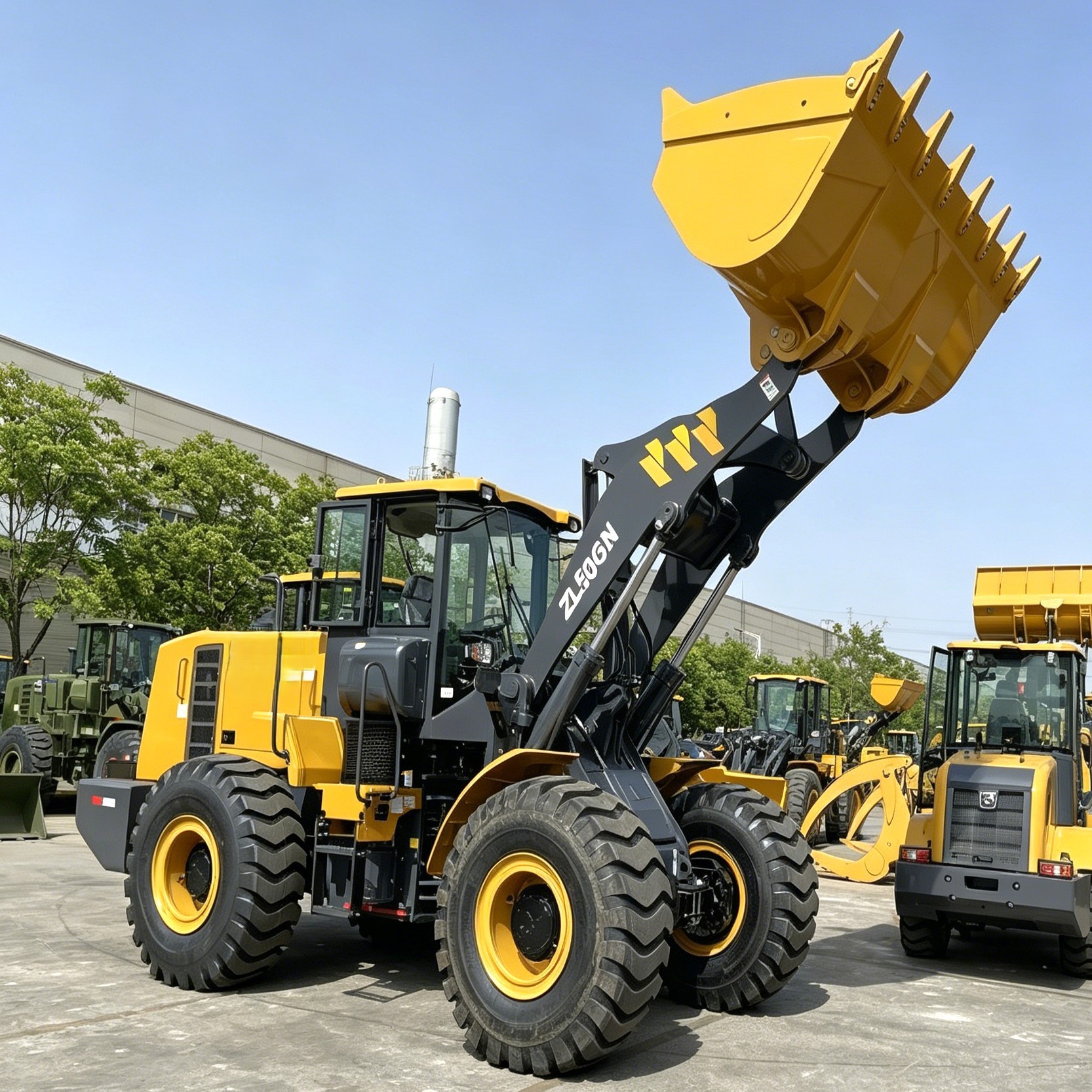 5.5 Ton Zl50gn Mining Wheel Loader Heavy Duty Payloader with Powerful Engine