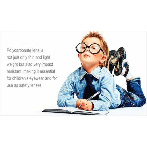 Finished Round Top 1.59 Polycarbonate Eyeglass Lenses Anti Reflection Coating