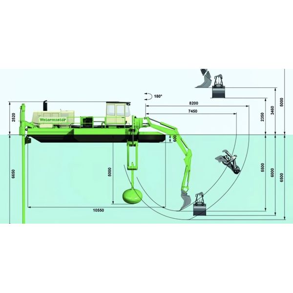 Sand Dredging Amphibious Dredger with 10m Dredging Depth 500m Discharging Distance
