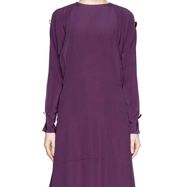 SPLIT BUTTON SLEEVE Chiffon DRESS