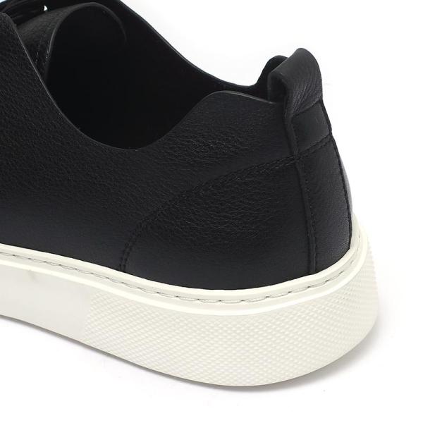 Autumn Black Lace Up Breathable Leather Sneakers