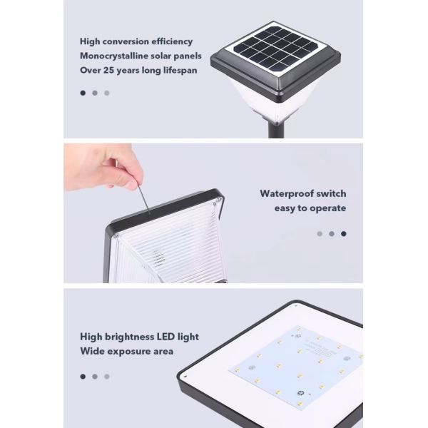 Solar Lawn Lights Outdoor Waterproof LED Garden Path Lights for Yard Patio Decor
