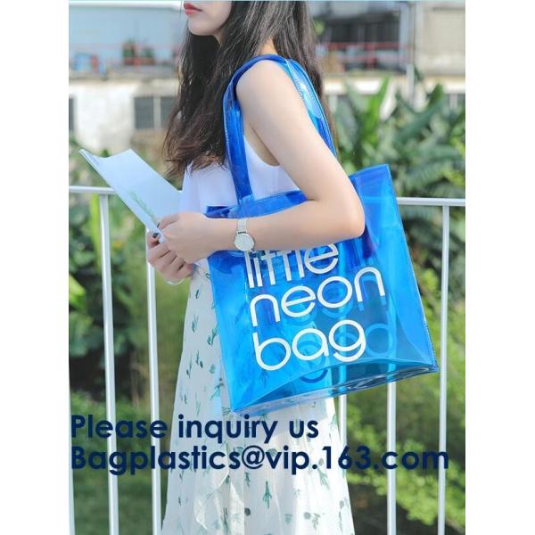 Custom Clear Pvc Lady Handbag Set Transparent Beach Tote Bag,OEM EVA PVC Zipper Bag Swimwear, Plastic Zipper EVA Pouch