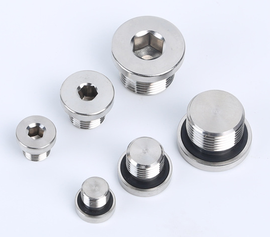 304 Stainless Steel Hex Oil Drain Plug With Wide Range Laryngeal plug