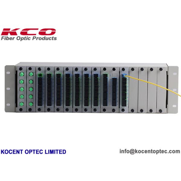 3U 4U PLC Fiber Optic Splitter with 2 Way Input & 16 Way Output and Steel Tape Construction for High-Density Optical Distribution