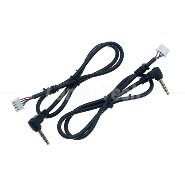 OEM Customization 90 Degree Angle 4 poles 3.5mm TRRS Audio Stereo Jack to JST XH PH SH VH MX Connector Cable