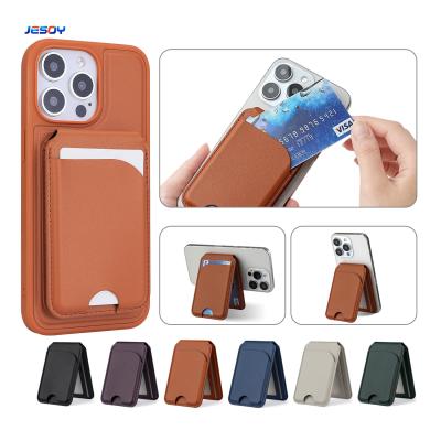Premium Leather Magsafe Card Wallet Business Style Mag Safe Card Holder Adjustable