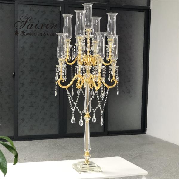 Роскошная крытая висячая кристаллическая канделябра с шариками 9 рук 130 см