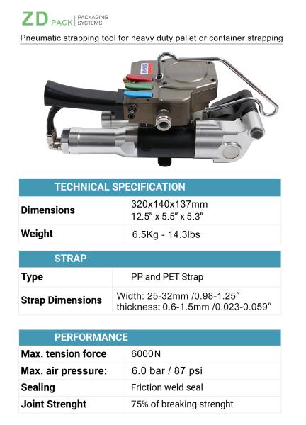 Banding Welding Pneumatic Plastic Strapping Tool Box Packing Handheld Automatic Strapping Machine