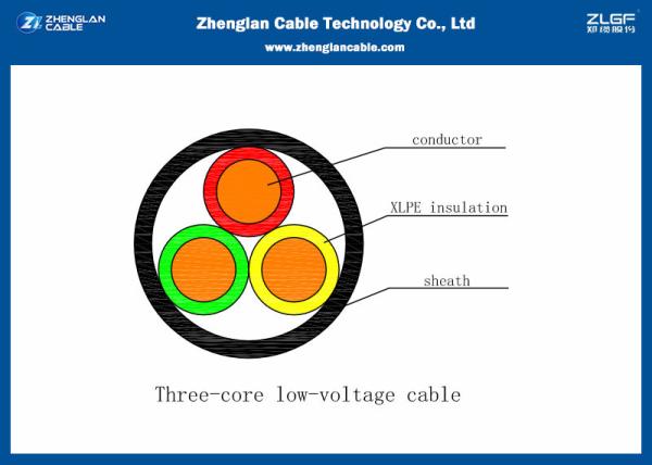 Nominal Section：3*25~3*400mm² CU/ Al Conductor LV Power Cable(Unamoured) XLPE Insulation (AL/CU/XLPE/LSZH/NYY/N2XY)