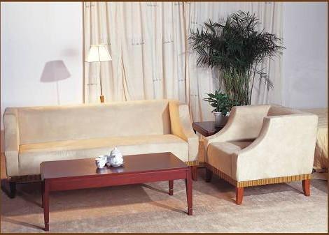 Modern Hotel Furniture in Double Bed Headboard Standard Room Set with Upholstered Sofa set