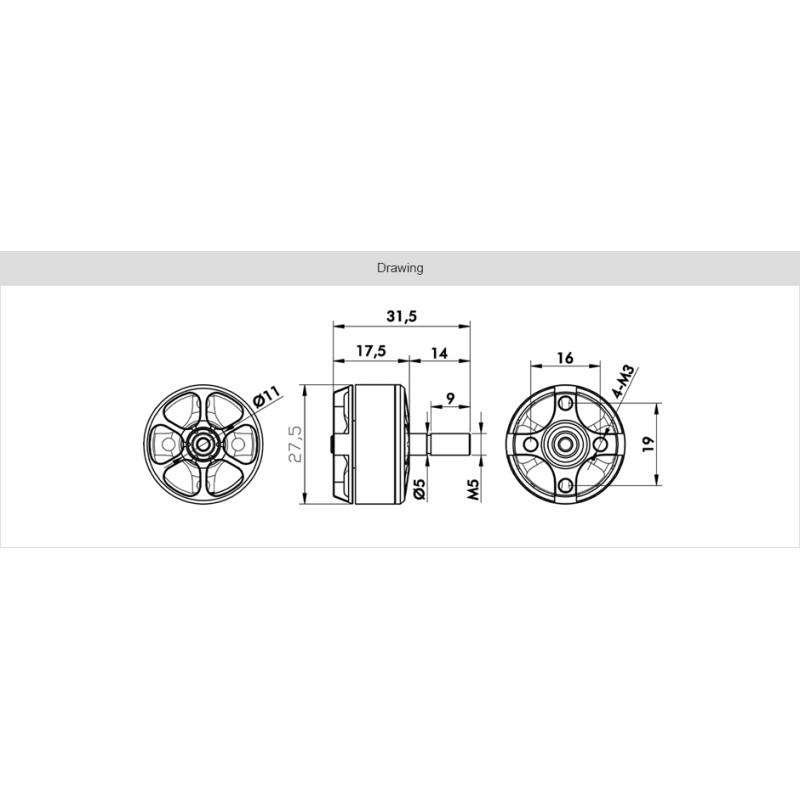 Wholesale Price T-MOTOR 2206 Brushless Motor 2300KV/2600 For 150 180 QAV250 ODM FPV Racing Drone Quadcopter