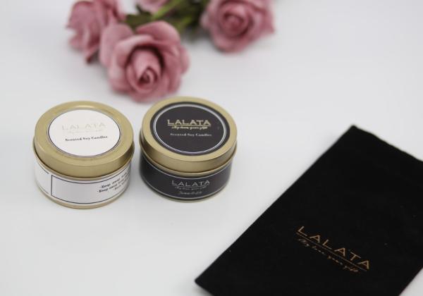 Black Label Scented Tin Candles Essential Oils Handmade Soy Wax Candle