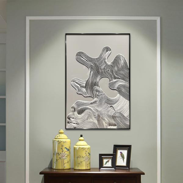 Paysage Sujets de la maison Relief décoratif Géométrie Peinture murale Art 3D Texture abstraite Peinture murale à la main Peinture à l'huile au couteau