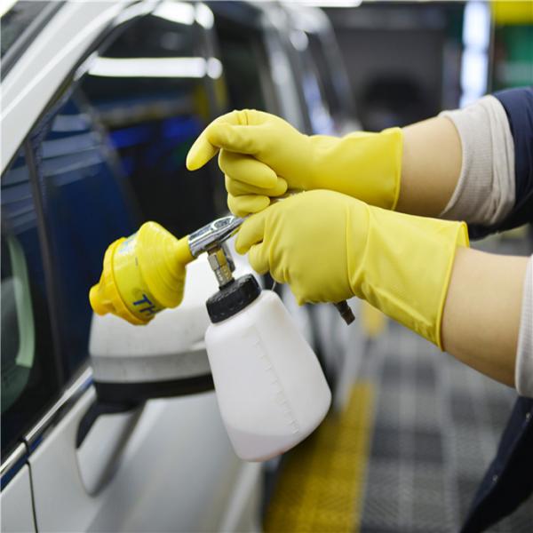 Chemicals Resistance  Long Sleeve Flocklined  Industrial Rubber Gloves  Heavy Duty