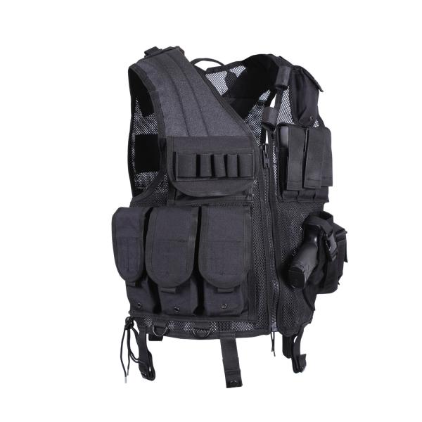 Zipper Adjustable Quick Draw Tactical Vest 1.5KG 100% Polyester Outdoor Tactical Gear