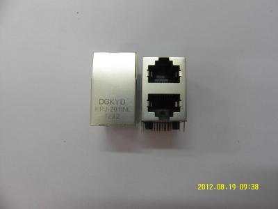 Os ethernet do gigabit empilham o conector do porto duplo RJ45 com o transformador para ethernet industial
