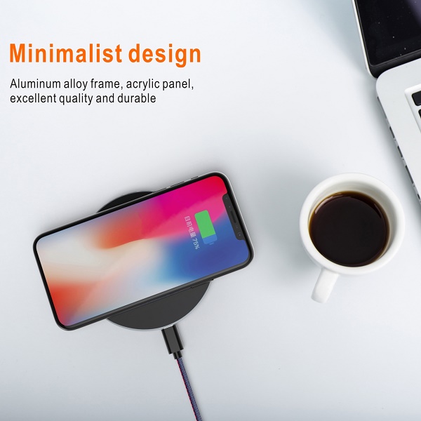 100mm 12V1.25A 15W QI Wireless Charger Pad