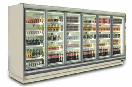 Stainless Steel Supermarket Display Chiller , Fruit Vegetable Display Freezer