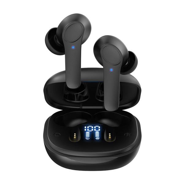 V5.2 Bluetooth Version Stereo Waterproof Gaming Sport Earphone with Digital Display In-Ear BT Headphones and Wireless Earbuds