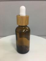 Screw Cap 30ml Bamboo Cosmetic Packaging Boston Glass Dropper Bottle
