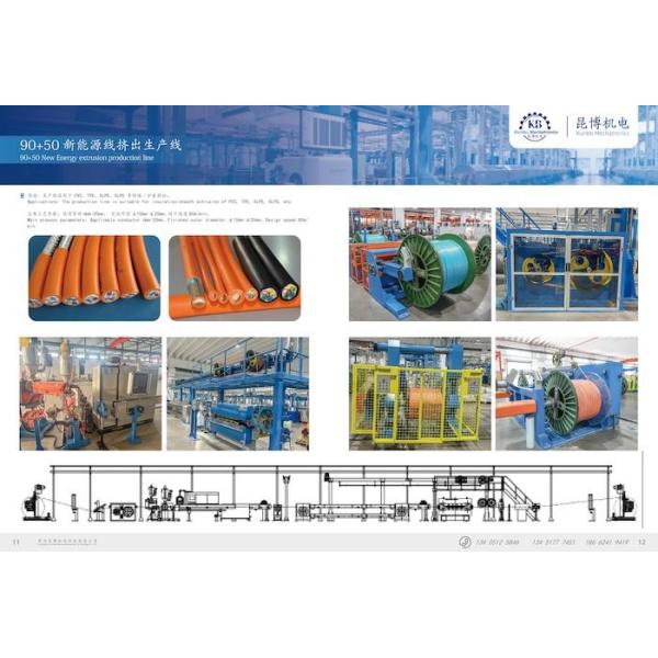 6mm-20mm Applicable conductor New Energy Cable Extrusion Line 80m/min