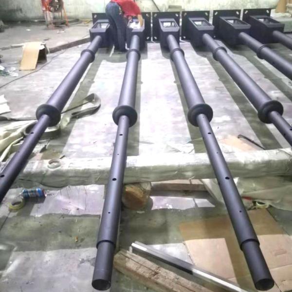 6m To 15m Galvanized Steel Utility Street Lighting Poles Compliant ASTM 123