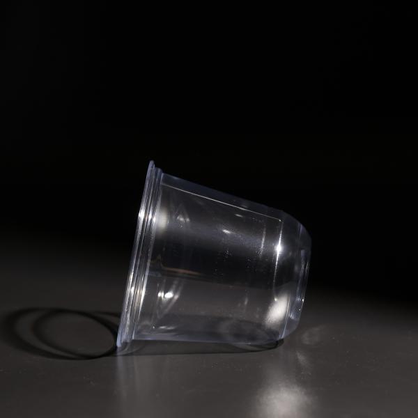 BPA livre Copo PET de plástico transparente empilhável Copo de bebida fria de plástico personalizado