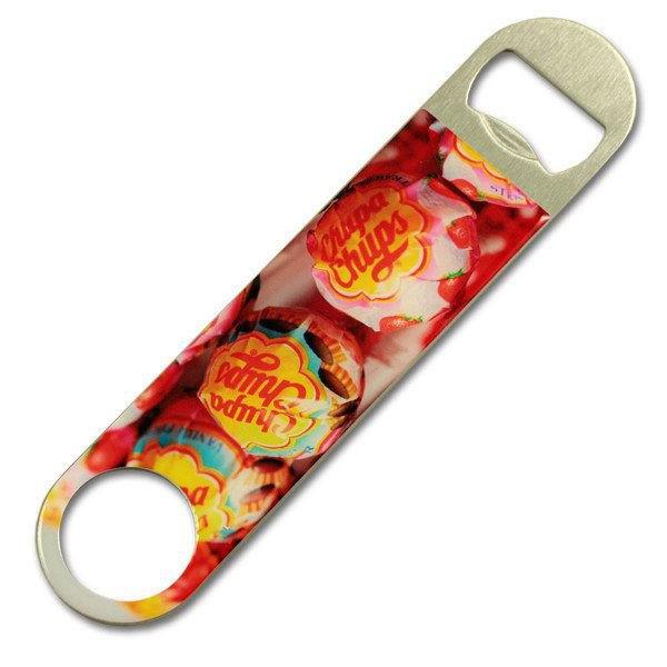 Personalized Promotion Gift Long Flat Stainless Steel Bar Blade Speed Beer Bottle Opener with Vinyl Coating