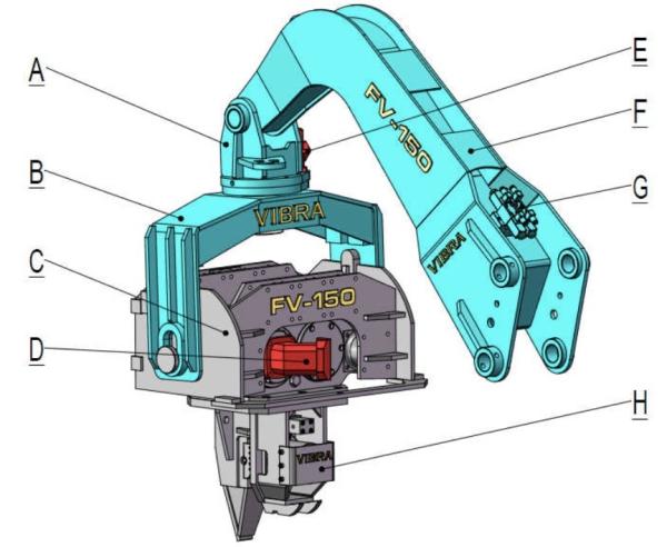 Motorista de pilha vibratório For Excavator da alta velocidade 8m