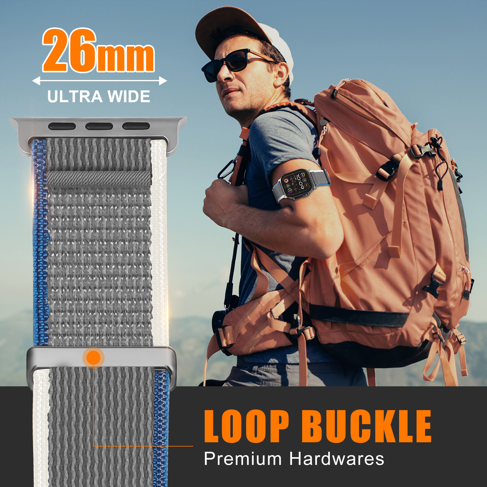 2026 Nylon Loop Band for Apple Watch Series 11 10 46mm 42mm SE 3 Ultra 2 49mm Series 9 8 45mm Soft Breathable Strap Men
