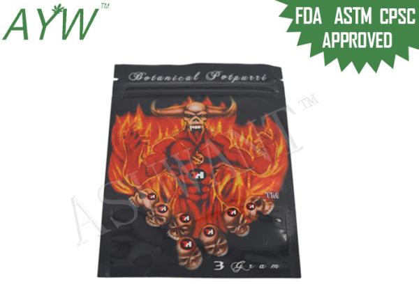 Reclosable aspirar/sacos do zíper prova do cheiro para especiarias botânicas do incenso