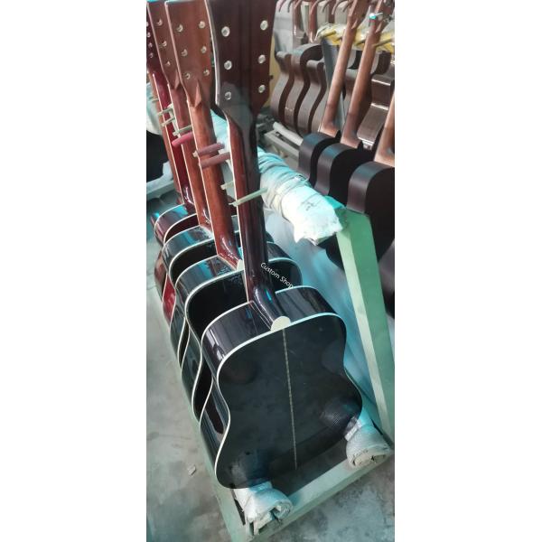 Custom Grand 41 inch Dreadnought Acoustic Guitar in Dark Brown Finish Flamed Maple Back & Sides
