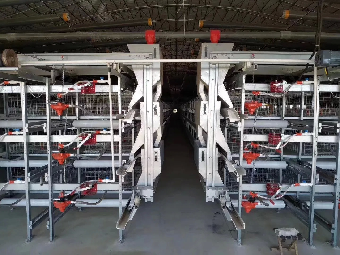Galvanized Poultry Farm Equipment H Type Battery Cage For Broiler And Layer Chickens