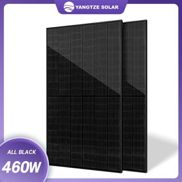 Low LID 460W Black Mono Facial Solar Panel PERC Half Cut Cell Solar Panel