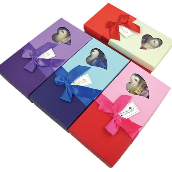 Purple Souvenir Flexo Printing Candy Fresh Flowers Packing Boxes