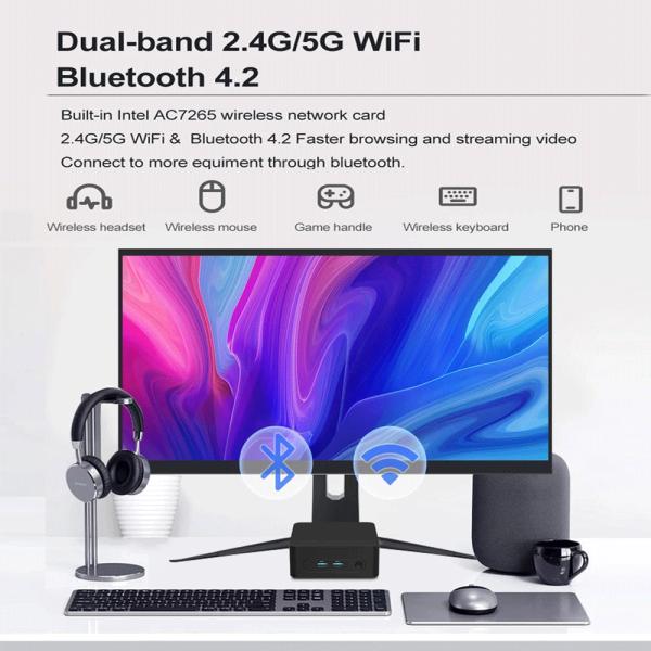 Intel Alder N Lake N95 Mini Computer Dual HDMI Single LAN DDR4 16G Mini PC portátil