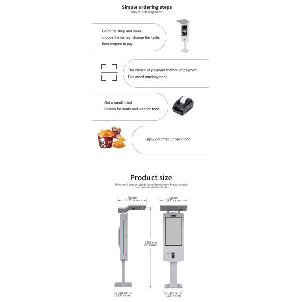 Apple VAS Google Smart Tap 2000 Nits 32 дюймовый киоск самообслуживания с терминалом POS