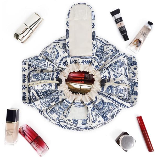 Multi-functional and waterproof  Drawstring Makeup Bag Large Cosmetic Bag Women Toiletry Organizer for Travel